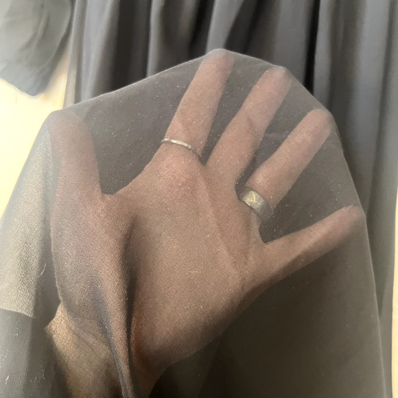 NASTY GAL "Sheer At The Beach" Cover-Up Black Maxi Dress Off Shoudler Women's 4 - Picture 8 of 10